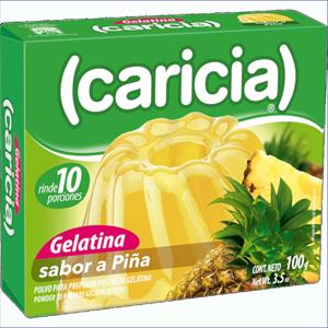 GELATINA PIÑA CARICIA 100GR