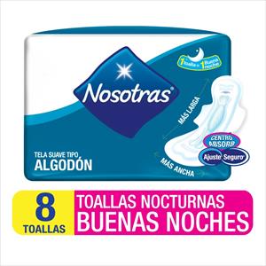 TOALLA NOSOTRAS B NOCHES 8U U/INVISIBLE TELA MALLA