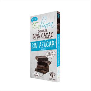 CHOCOLATE SIN AZUCAR EN LINEA 60 CACAO 50G