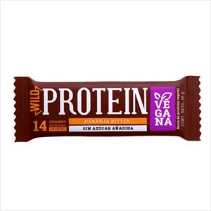 BARRA WILD PROTEIN 45GR VEGANA NARANJA BITTER SIN AZUCAR