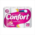 PAPEL HIGENICO CONFORT D/HOJA 22MT X24U