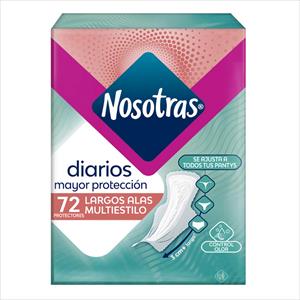 PROTECTORES DIARIOS NOSOTRAS 72UN LARGOS C/ALAS MULTIESTILO