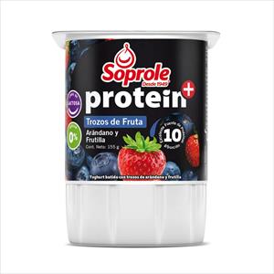 YOGHURT PROTEIN TROZO SOPROLE 155G ARANDANO FRUTILLA