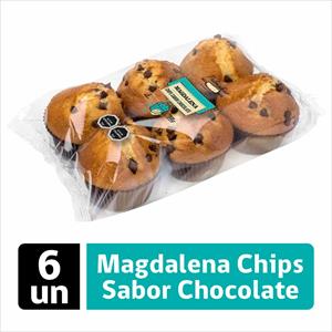 MAGDALENAS 6U CHIPS DE CHOCOLATE CASTAÑO