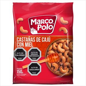 CASTAÑAS DE CAJU CON MIEL 150G MARCO POLO
