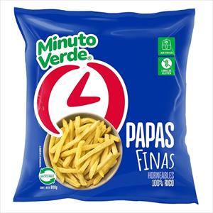 PAPAS PRE FRITAS MINUTO VERDE 800GR FINAS