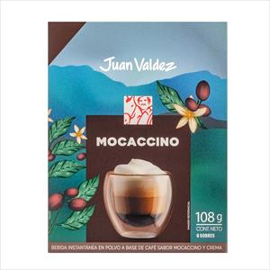 CAFE JUAN VALDEZ 6 SOBRES MOCACCINO