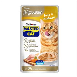 ALIMENTO MASTER CAT MOUSSE 60GR POLLO CALABAZA