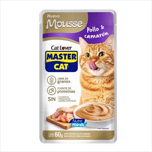 ALIMENTO MASTER CAT MOUSSE 60GR POLLO CAMARON