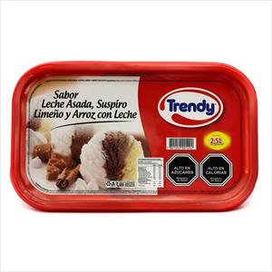 HELADO TRENDY 1.8L LECHE ASADA/SUSP LIMEÑO/ARROZ L