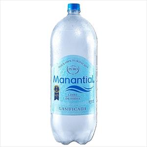 AGUA MINERAL MANATIAL CON GAS 3L