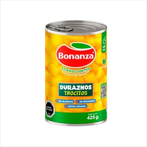 DURAZNO CUBITOS BONANZA 425G