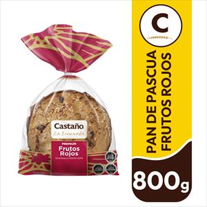 PAN DE PASCUA CASTAÑO FRUTOS ROJOS 800G