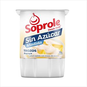YOG SOPROLE SIN AZUCAR155G TRZO PAPAYA
