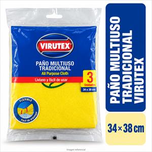 PAÑO MULTIUSO TRADICIONAL 34X38CN VIRUTEX