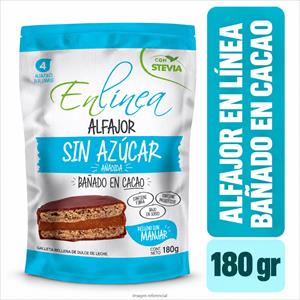ALFAJOR EN LINEA180G BAÑADO EN CACO