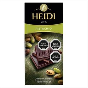 CHOCOLATE HEIDI DARK PISTACHO 80GR