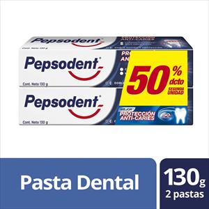 PASTA PEPSODENT 130X2 ANTICARIES