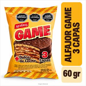 ALFAJOR GAME 3 CAPAS 60G