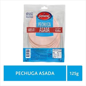 PECHUGA DE PAVO ASADA 125G SOPRAVAL