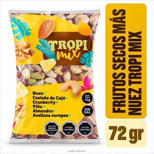 FRUTOS SECOS MASNUEZ 72G TROPI MIX