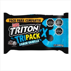 PACK GALLETA TRITON VAINILLA 3 X 116G