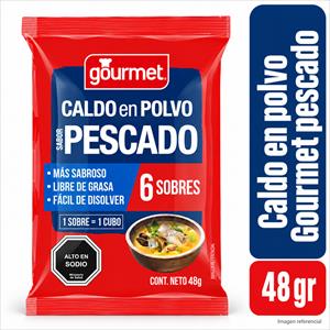 CALDO EN POLVO GOURMET 48G PESCADO