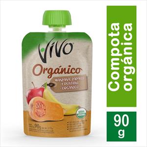 COMPOTA VIVO ORGANICO 90G ZAPALLO MANZ PLATANO
