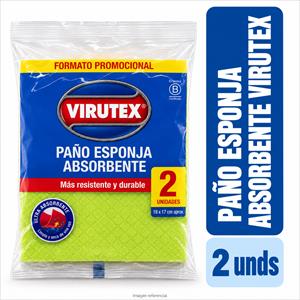 PAÑO ESPONJA ABSORBENTE VIRUTEX 2U