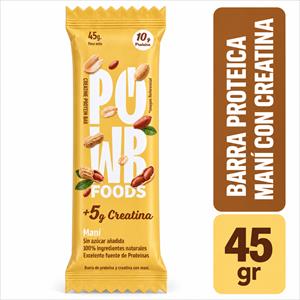 BARRA PROTEINA POWER FOODS 45G MANI
