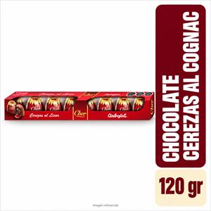 CHOCOLATE CEREZAS AL COGNAC TUBO 120G