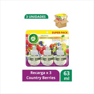 AROMATIZANTE ELECTRICO AIR WICK 21ML X3UN BERRIES