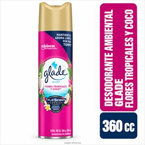 DESODORANTE AMBIENTAL GLADE 360CC FLORES TROPICALES Y COCO