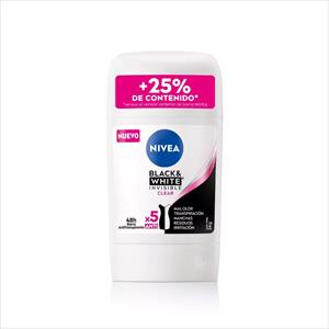 DESODORANTE NIVEA BARRA 54G W BLACK/WHITE CLEAR