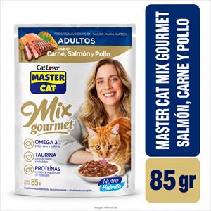 AL MASTER CAT 85G MIX GOURMET SALM-CARNE-POLLO