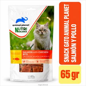 ANIMAL PLANET SNACK GATO 65G TROZO SALMON Y POLLO