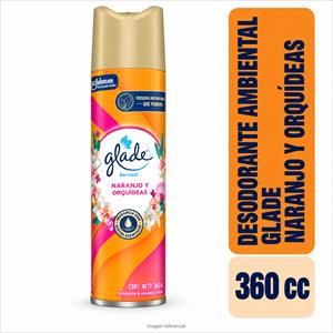 DESODORANTE AMBIENTAL GLADE 360CC NARANJP Y ORQUIDEAS
