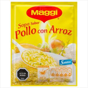 SOPA MAGGI POLLO CON ARROZ
